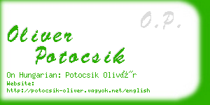 oliver potocsik business card